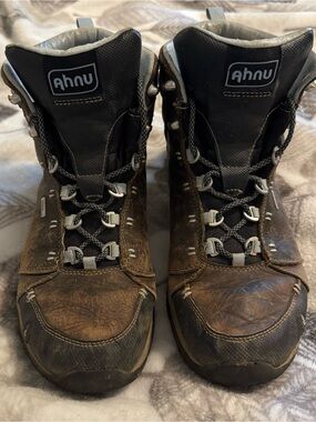 Ahnu Brown and Black Outdoor Hiking Boots